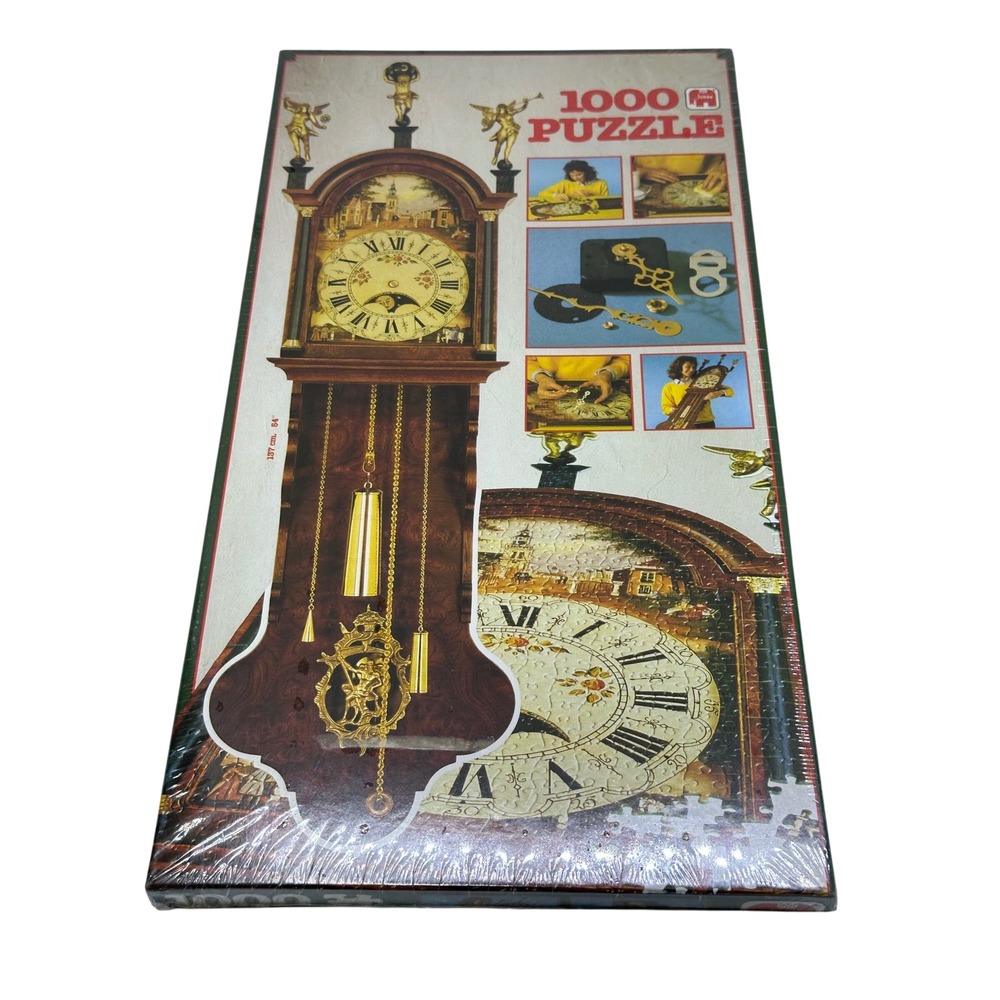 VTG Jumbo Grandfather Clock Puzzle 1000 Piece Quartz Working Clock Kit 1984 New